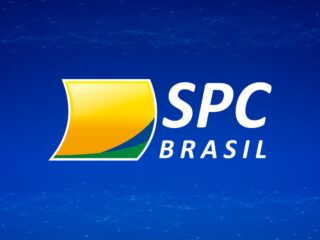 Logo do SPC Brasil sobre fundo azul