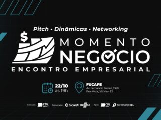 Arte do Momento Negócio, encontro empresarial da CDL Vitória, com data 22/10 às 19h e local Fucape, Avenida Fernando Ferrari, 1358, Boa Vista, Vitória
