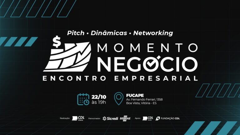 Arte do Momento Negócio, encontro empresarial da CDL Vitória, com data 22/10 às 19h e local Fucape, Avenida Fernando Ferrari, 1358, Boa Vista, Vitória